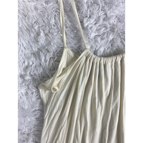 Emphasis Womens Ivory Tunic Tank Top Size L Rayon Overlap Sequins Embellished - Picture 5 of 7